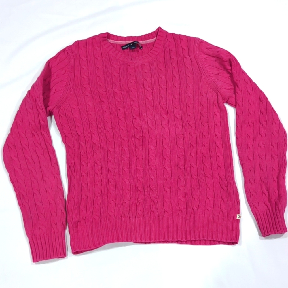 Women's L Tommy Hilfiger Pink Sweater
